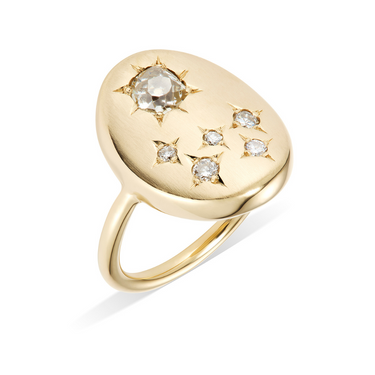 'Old Cut' Diamond Pebble Ring