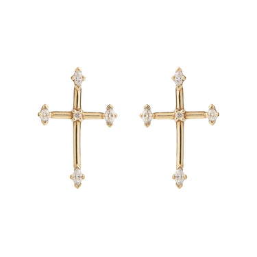 The Diamond Cross Studs