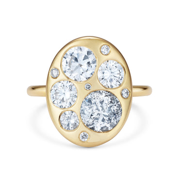 Diamond Polka Pebble Ring
