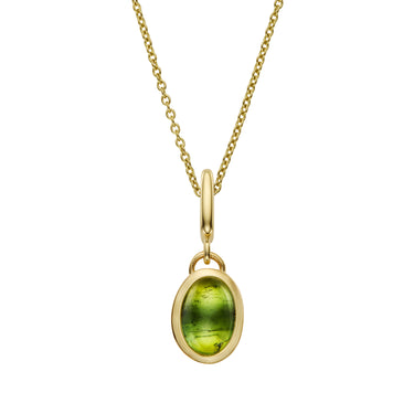 The Tourmaline Charm on a Fine Gold Chain