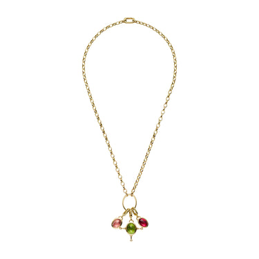 The Tourmaline Charm on a Fine Gold Chain