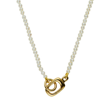 The Seed Pearl and 18 Carat Gold Charm Necklace