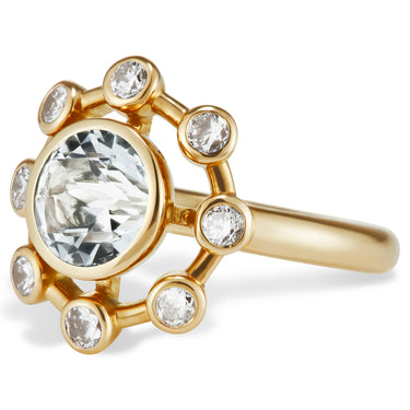 The White Sapphire Satellite Ring