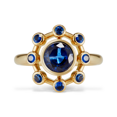 The Blue Sapphire Satellite Ring