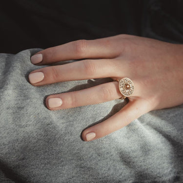 The Champagne Rose Cut Apricity Ring