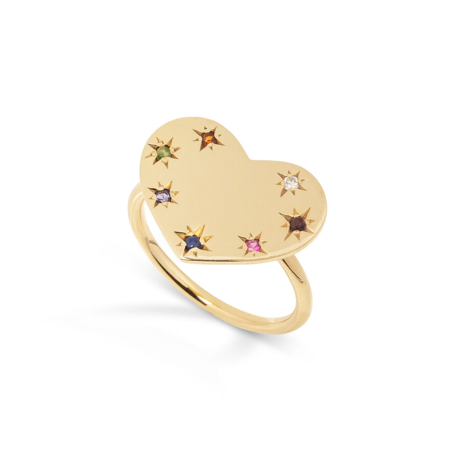 The Gold Acrostic 'Darling' Ring